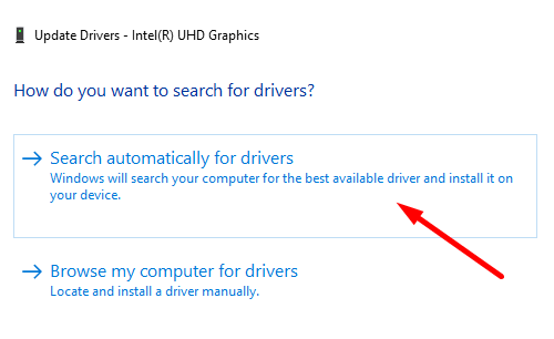 Search automatically for drivers - Webcam