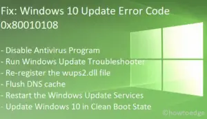 Update Error Code 0x80010108