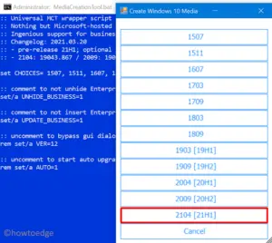 download and install Windows 10 21H1