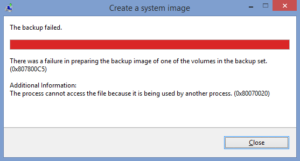 Fix System Image Backup Failed Error 0x807800C5 on Windows 10