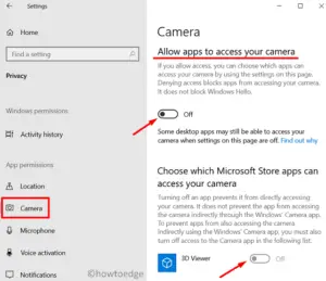 prevent Apps from taking screenshots - modify camera settings