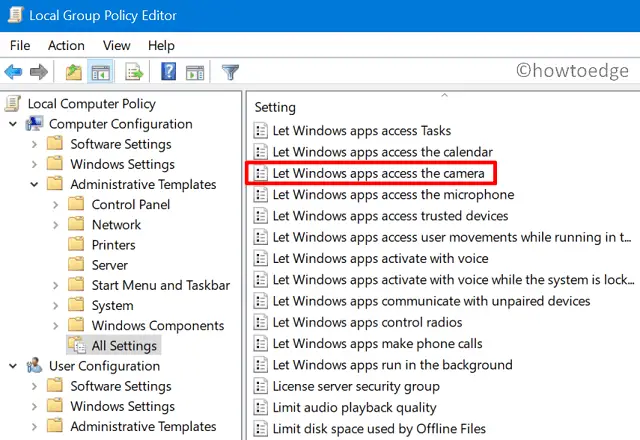 How to Enable or Disable Camera (Webcam) in Windows 10