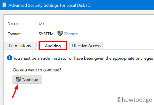 Fix ERROR_WRITE_FAULT 0x0000001D - Permissions Auditing