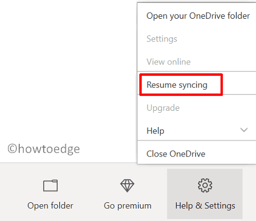 OneDrive Error 0x8007016A - Resume Syncing