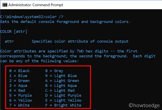 Personalize Command Prompt - Color Attributes