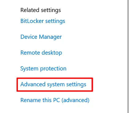 Advanced System Settings