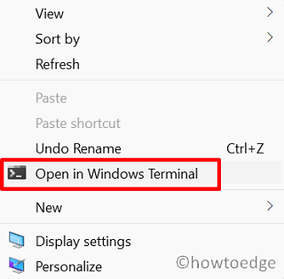 Open in Windows Terminal