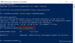 install Windows 10 Updates using PowerShell - Get Windows Update