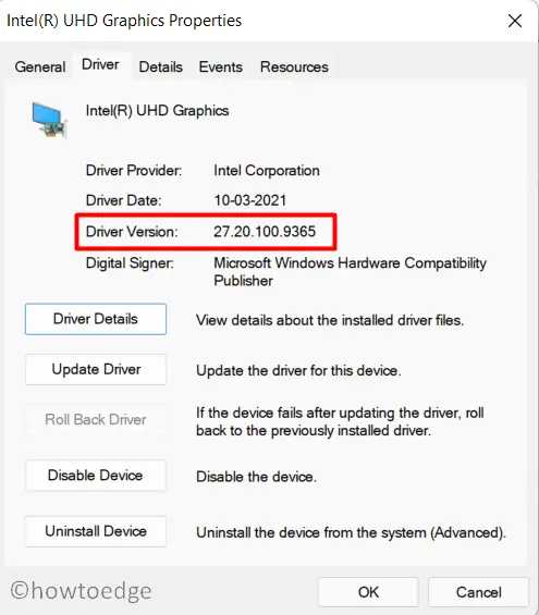 Check Device Driver Current version