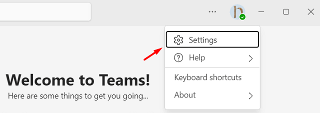 Microsoft Teams profile settings