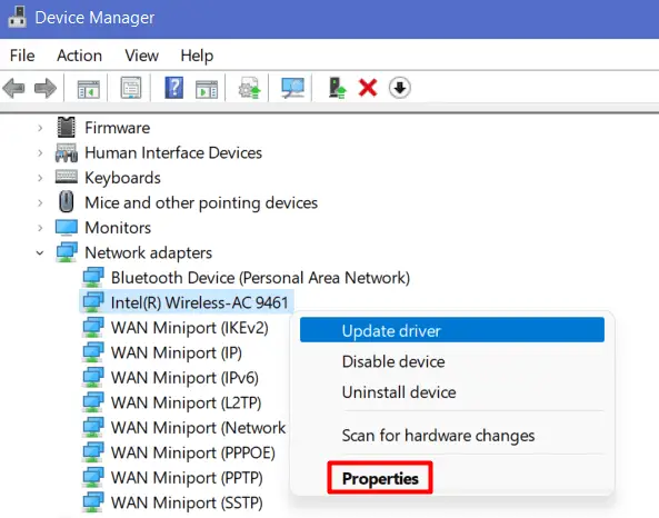 Update Network Adapters