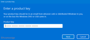 Change your Windows 11 Product key