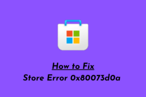 How to Fix Store Error 0x80073d0a