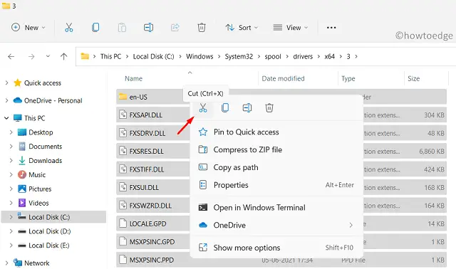 Network Printing Error 0x000006e4 - Clear the contents of 3 folder