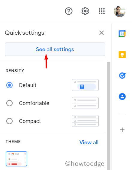 View All Settings in Gmail