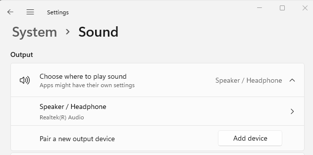 Choose where to play sound