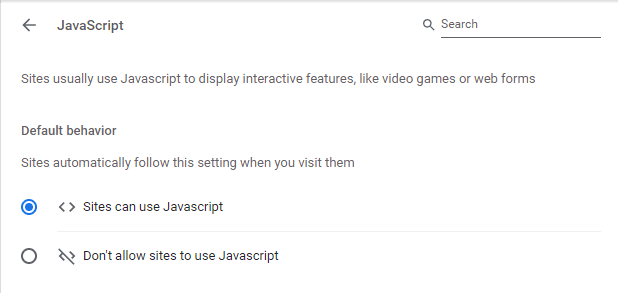 Chrome JavaScript