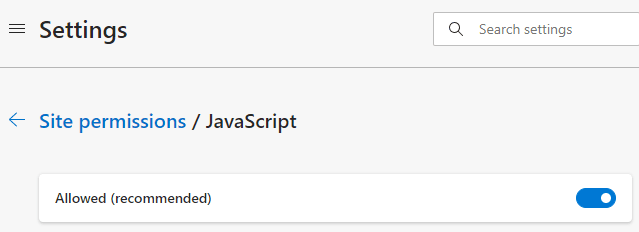 Microsoft Edge Javascript