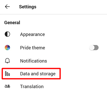 Microsoft Teams Settings - Data and Storage