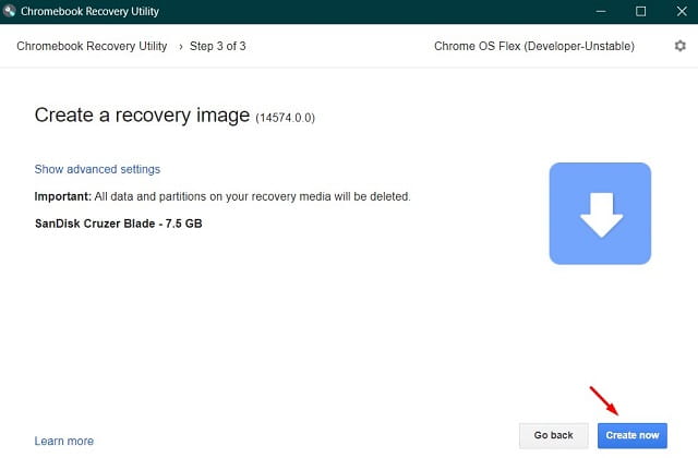 Create a Recovery Image of Google Chrome OS Flex