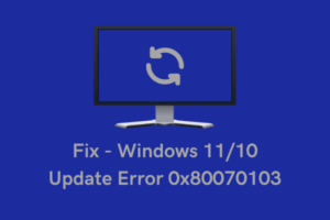 Fix - Windows 11/10 Update Error 0x80070103