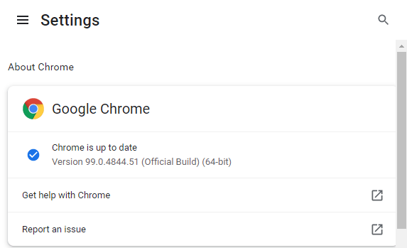 Update Google Chrome