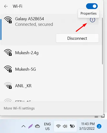 WiFi Properties