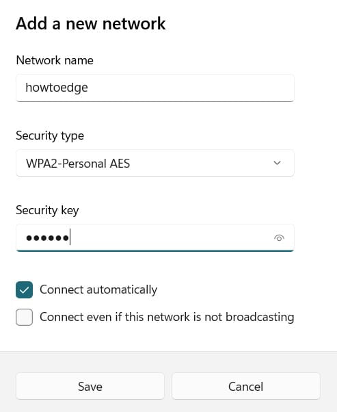 Add and Connect to a Wi-Fi Network via Settings