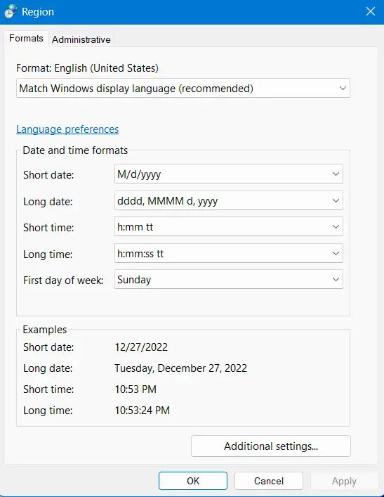 change time format