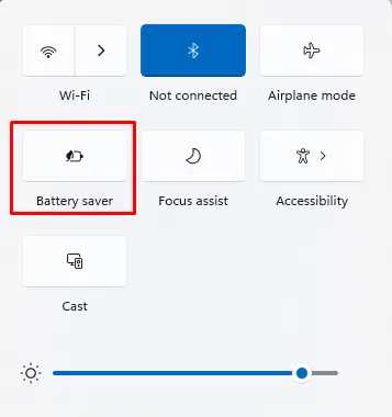 Turn on Battery Saver