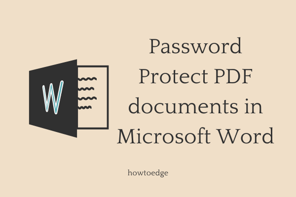 password protect PDF documents in Microsoft Word