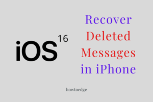 Recover Deleted Messages in iPhone