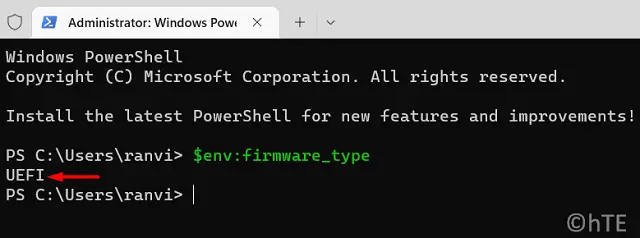 Check for BIOS or UEFI on PowerShell