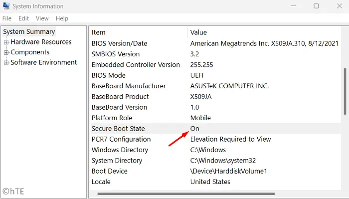 Check Secure Boot for Windows 11 22H2