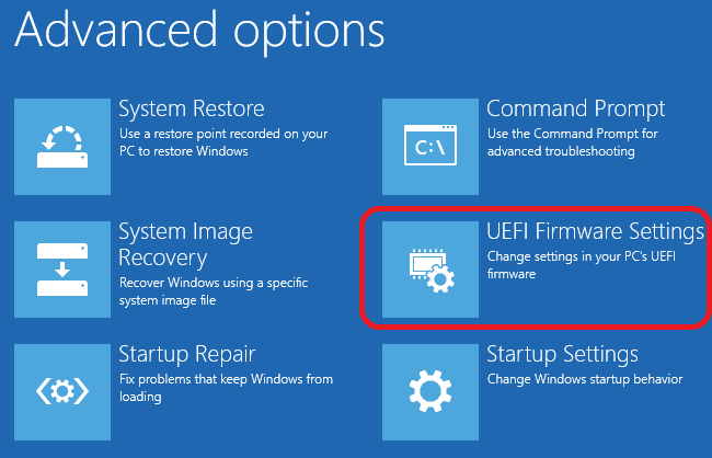 UEFI Firmware Settings