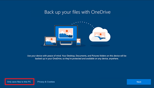 Back up your files with OneDrive - Clean Install Windows 10 22H2