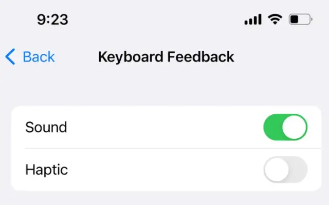 Disable Haptic Keyboard on iPhone