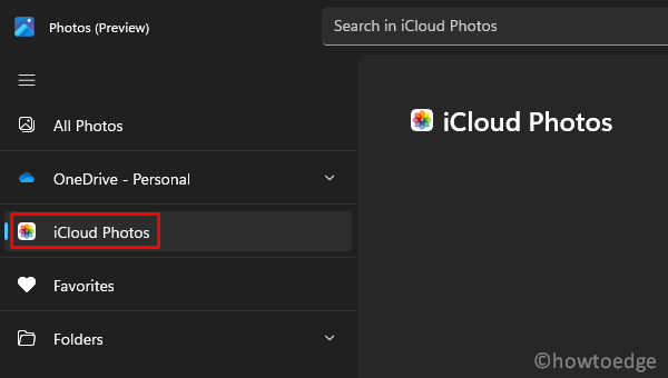 iCloud Photos on Windows 11 Photos App