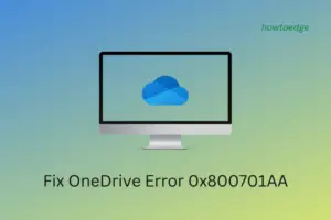 Fix Error 0x800701AA