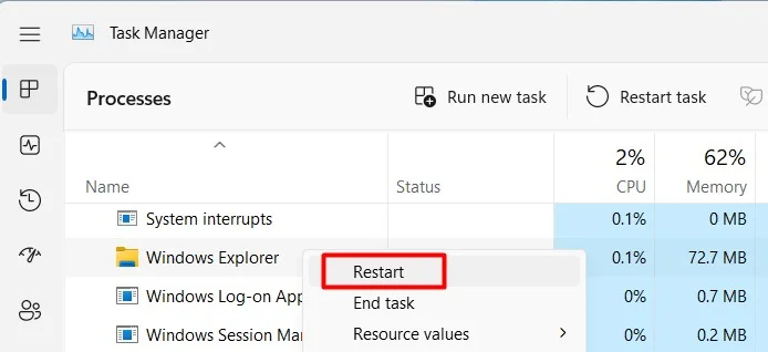 Restart Windows Explorer - Volume Slider Not Working