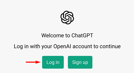 Click on Log in ChatGPT Account