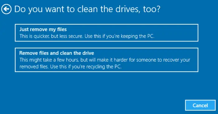 Do you want to clean the drives, too - PIN doesn't work in Windows