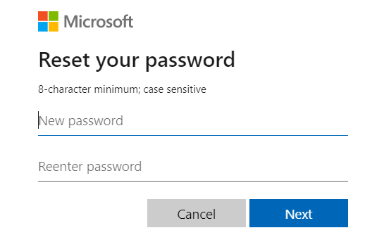 Reset your Microsoft Account Password - Can't Switch to a Microsoft Account