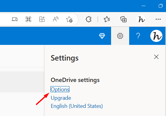 OneDrive Options