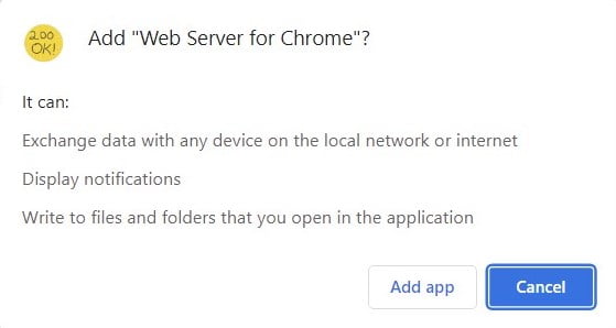 Web Server for Chrome