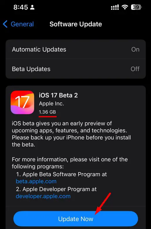 iOS 17 Beta 2