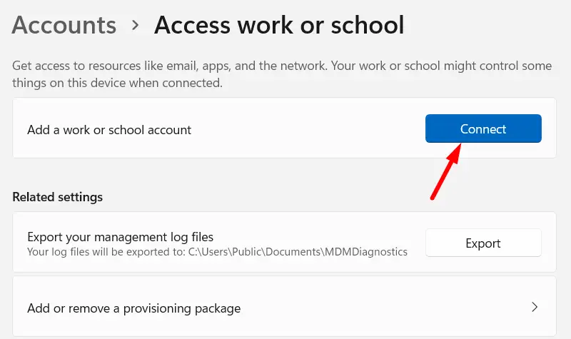 Add a work or school account - 0x80180018 Error