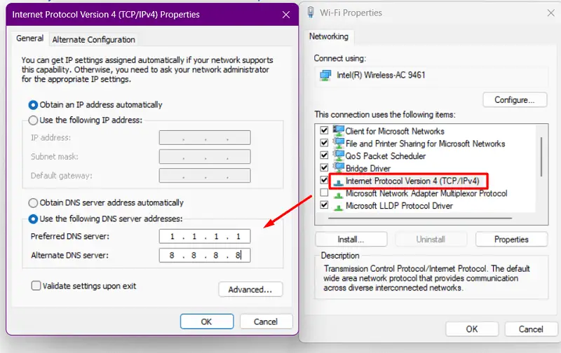 Change IPv4 Settings on your PC