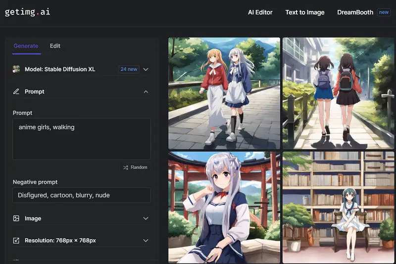 Getimg AI - AI Anime Art Generators