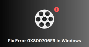 fix Error 0X800706F9